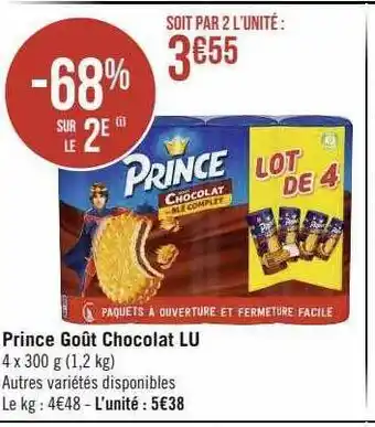 Prince goût chocolat lu