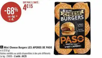 Mini cheese burgers les apéros de paso