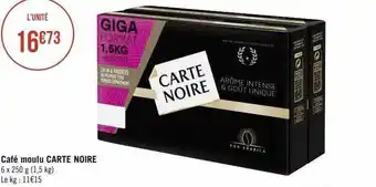 Café moulu carte noire