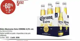 Bière mexicaine extra corona 4,5% vol.