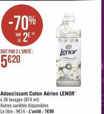 Adoucissant coton aérien lenor