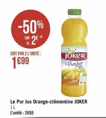Le pur jus orange-clémentine joker