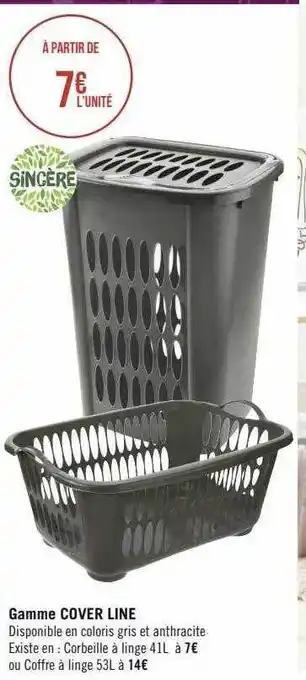 Gamme cover line sincĂšre