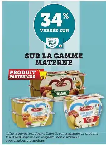 Hyper U La gamme materne offre
