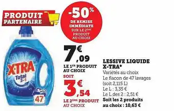 Hyper U Lessive liquide x-tra offre