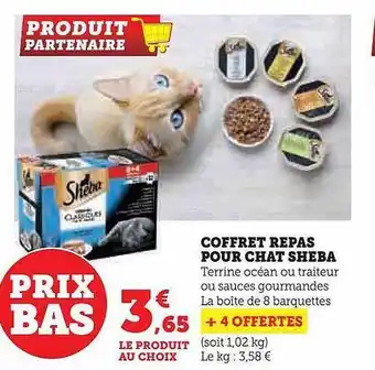 Coffret repas pour chat sheba