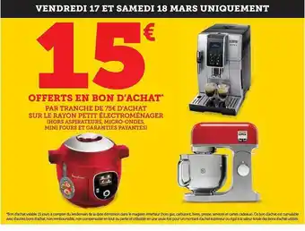Hyper U Le rayon petit électroménager moulinex offre