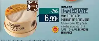 Match Mont d'or aop patrimoine gourmand offre