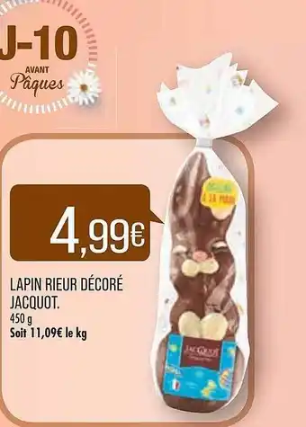 Match Lapin rieur décoré jacquot offre