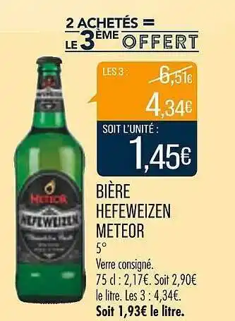 Match Bière hefeweizen meteor offre
