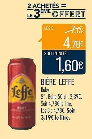 Match Bière leffe offre