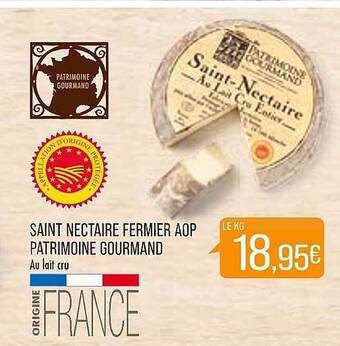Match Saint nectaire fermier aop patrimoine gourmand offre