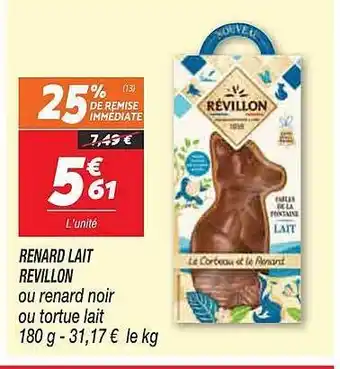 Netto Renard lait révillon offre