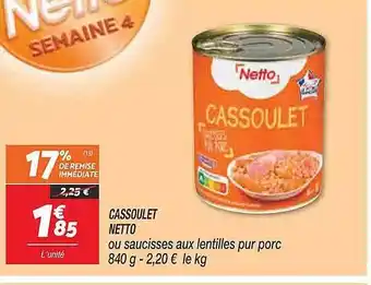 Netto Cassoulet netto offre