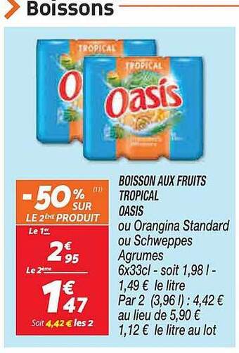 Netto Boisson aux fruits tropical oasis offre
