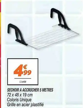 Netto Séchoir à accrocher 5 mètres offre
