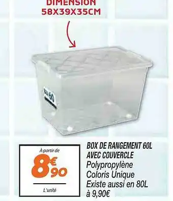 Netto Box de rangement 60l avec couvercle offre