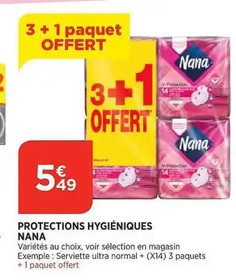 Bi1 Protections hygiéniques nana offre