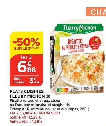 Bi1 Plats cuisinés fleury michon offre