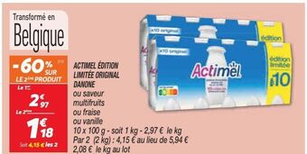 Netto Actimel edition limitee original danone offre