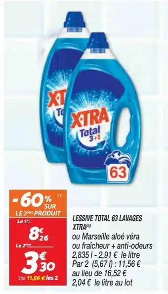 Netto Lessive total 63 lavages x-tra offre