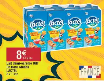 Migros Lait demi-écrémé uht de bons matins lactel offre