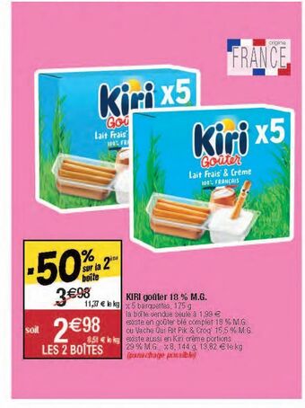 Migros Kiri goûter 18% m.g. offre