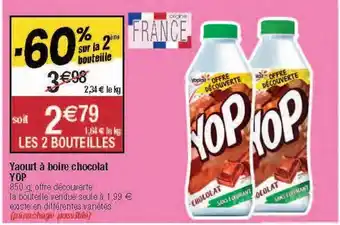 Migros Yaourt à boire chocolat yop offre