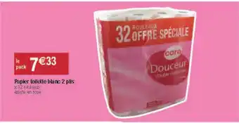 Papier toilette blanc 2 plis
