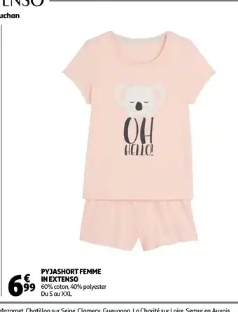 Auchan Pyjashort Femme Inextenso offre
