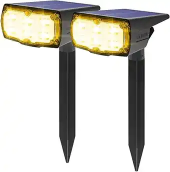 Amazon Golumup 36 led spot solaire extérieur, lampe solaire etanche ip67, projecteur solaire exterieur 860lm avec 2 modes d'éclai... offre