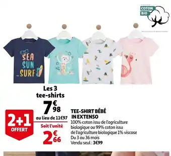 Auchan Tee-Shirt Bébé In Extenso offre