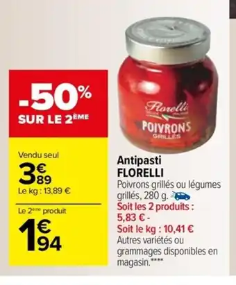 Carrefour Market Antipasti Florelli offre
