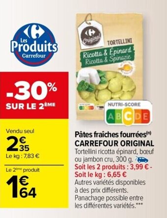 Carrefour Market Pates Fraiches Fourrées Carrefour Original offre