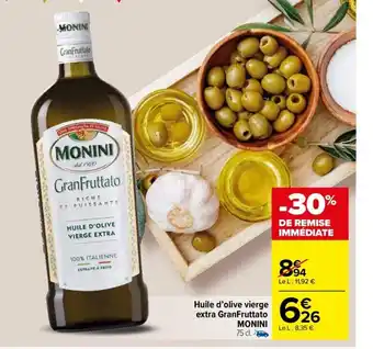 Carrefour Market Huile D'Olive Vierge Extra GranFruttato Monini offre