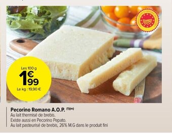 Carrefour Market Pecorino Romano A.o.p offre