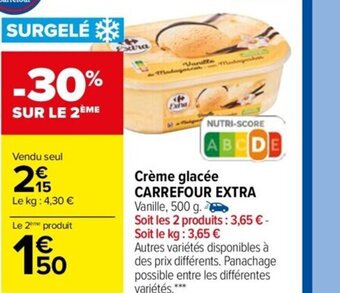 Carrefour Market Créme Glacée Carrefour Extra offre