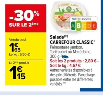 Carrefour Market Salade Carrefour Classic' offre
