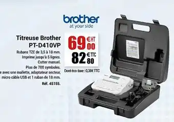 Office Depot Titreuse brother pt-d410vp offre