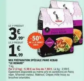 E.Leclerc Mix préparation spéciale pains kebab offre