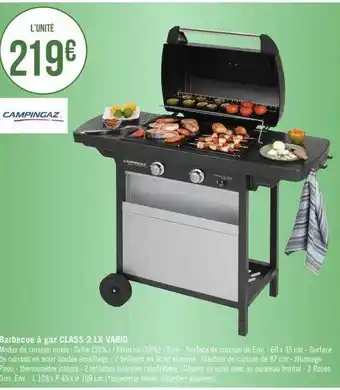 Barbecue à gaz class 2 lx vario campingaz