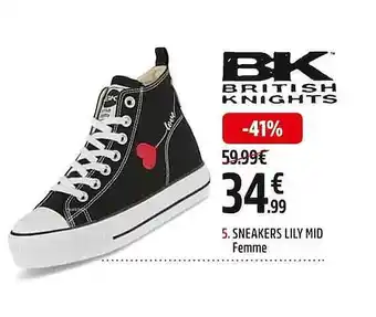 Intersport Sneakers lily mid femme british knights offre