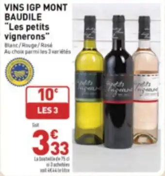 Grand Frais Vins igp mont baudile "les petits vignerons" offre