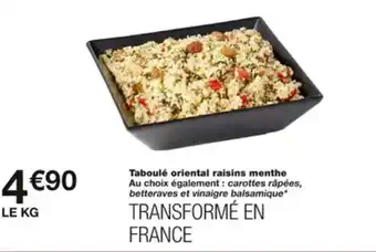 Monoprix Taboulé oriental raisins menthe offre
