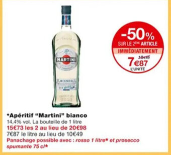 Monoprix Apéritif "martini" bianco offre