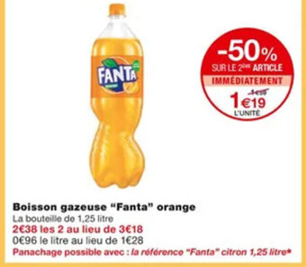 Monoprix Boisson gazeuse "fanta" orange offre
