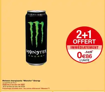 Monoprix Boisson ênergisante "monster" energy offre
