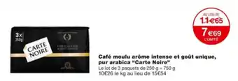 Monoprix Café moulu arôme intense et goût unique, pur arabica "CARTE NOIRE" offre