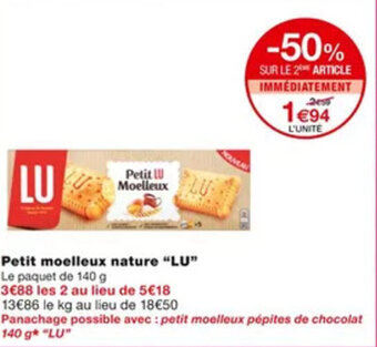Monoprix Petit moelleux nature "LU" offre
