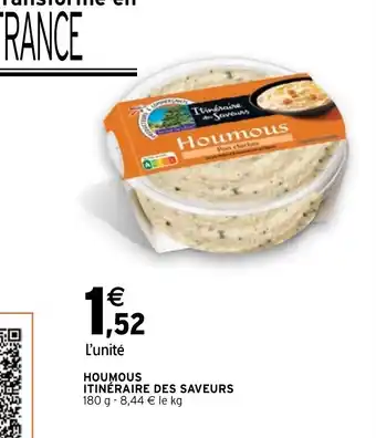 Intermarché Houmous Itinéraire des Saveurs offre